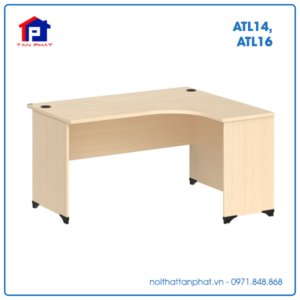 Bàn làm việc gỗ Hòa Phát ATL14, ATL16 lượn phải