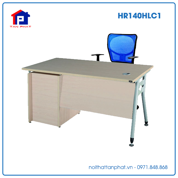 ban-hoa-phat-hr140hlc1-2 HR140HLC1 - Bàn Royal Hòa Phát chân sắt chữ R 1m4, yếm gỗ