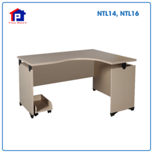 Bàn làm việc Hòa Phát NTL14, NTL16 thiết kế đơn giản, lượn phải