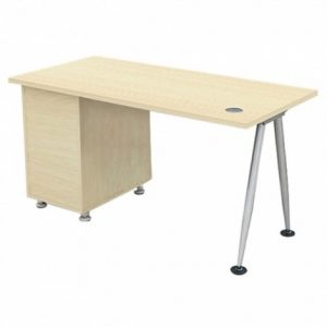 HR140HLC8 - Bàn Hòa Phát dài 1m4 hộc liền, chân chữ V