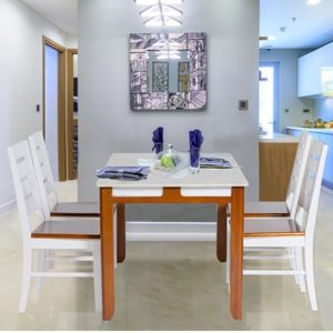 Bộ bàn ăn hình chữ nhật Hòa Phát HGB64A + HGG64