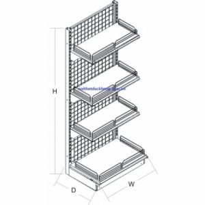 Giá siêu thị áp tường(giá đơn) Hòa Phát GST02