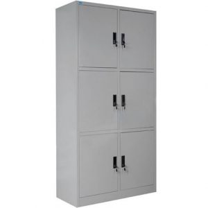 Tủ TU09K6N | Tủ sắt Hòa Phát 6 ngăn cánh mở, màu ghi