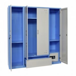 Tủ TU15B3C4 | Tủ sắt Hòa Phát 3 khoang, 4 cánh mở, màu ghi