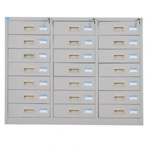 Tủ TU118-21D | Tủ sắt Hòa Phát 21 ngăn, khóa giàn, màu ghi