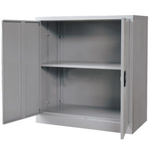 Tủ TU06F | Tủ sắt Hòa Phát 2 ngăn cánh mở có khóa, màu ghi