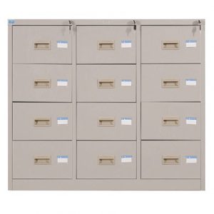 Tủ TU118-12D | Tủ sắt Hòa Phát 12 ngăn, khóa giàn, màu ghi