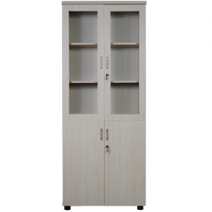 Tủ AT1960KG | Tủ Athena Hòa Phát 2 buồng, cánh kính, màu kem