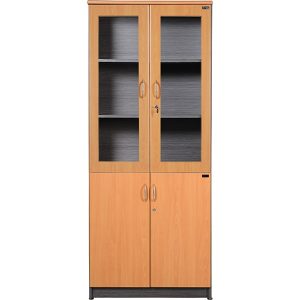 Tủ NT1960KG | Tủ cao Hòa Phát 2 cánh gỗ + kính