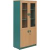 Tủ SV1960KG | Tủ gỗ Hòa Phát 2 khoang cánh kính, màu vàng xanh