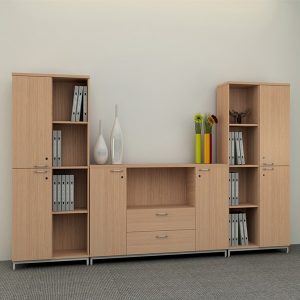 Tủ HR950-3B | Tủ Hòa Phát 3 khoang, màu vân gỗ