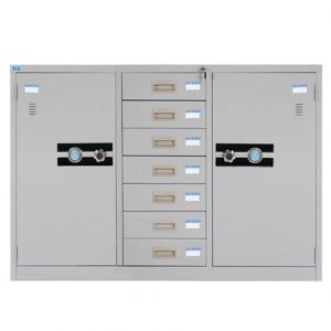 Tủ TU118-7D | Tủ sắt Hòa Phát 2 khoang, 4 ngăn kéo có khóa an toàn