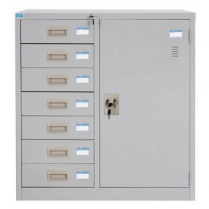 Tủ TU88-7DB | Tủ sắt Hòa Phát 7 ngăn kéo, cánh mở có khóa