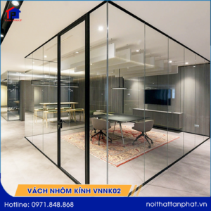 Vách ngăn nhôm kính văn phòng VNNK02