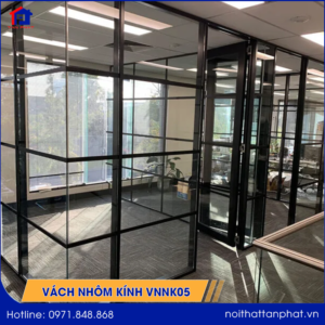 Vách ngăn nhôm kính văn phòng VNNK05