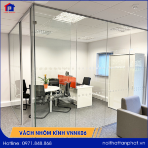 Vách ngăn nhôm kính văn phòng VNNK06