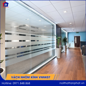 Vách ngăn nhôm kính văn phòng VNNK07