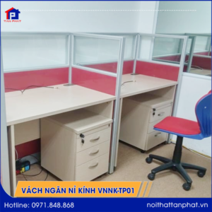 Vách ngăn văn phòng nỉ kính VNNK-TP01