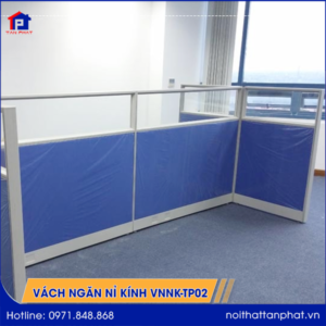 Vách ngăn văn phòng nỉ kính VNNK-02