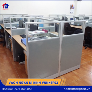 Vách ngăn văn phòng nỉ kính VNNK-TP03