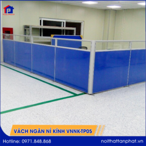 Vách ngăn văn phòng nỉ kính VNNK-TP05