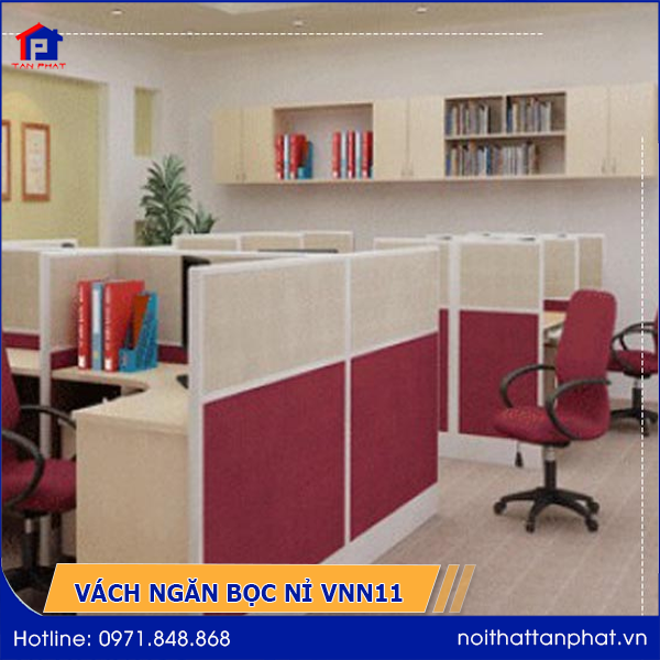 vach-ngan-ni-van-phong-11 Vách ngăn văn phòng bọc nỉ VNN11