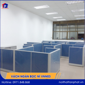 Vách ngăn văn phòng bọc nỉ VNN03
