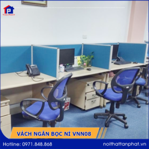 Vách ngăn văn phòng bọc nỉ VNN08