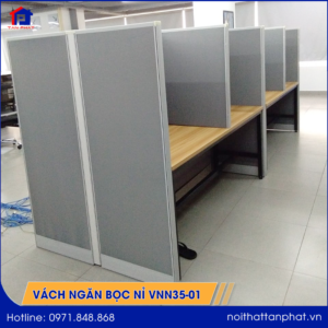 Vách ngăn văn phòng bọc nỉ VNN35-01