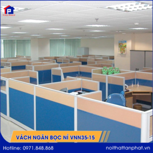 Vách ngăn văn phòng bọc nỉ VNN35-15