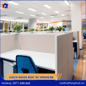 Vách ngăn văn phòng bọc nỉ VNN45-04