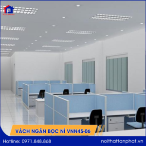 Vách ngăn văn phòng bọc nỉ VNN45-06